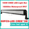 2013 31.5" 180W CREE 60PCS-LED*(3W) Work Light Bar Off-Road SUV ATV 4WD 4x4 Spot Flood Combo Beam 18000lm IP67 Driving Truck Lamp 9-32V IP67