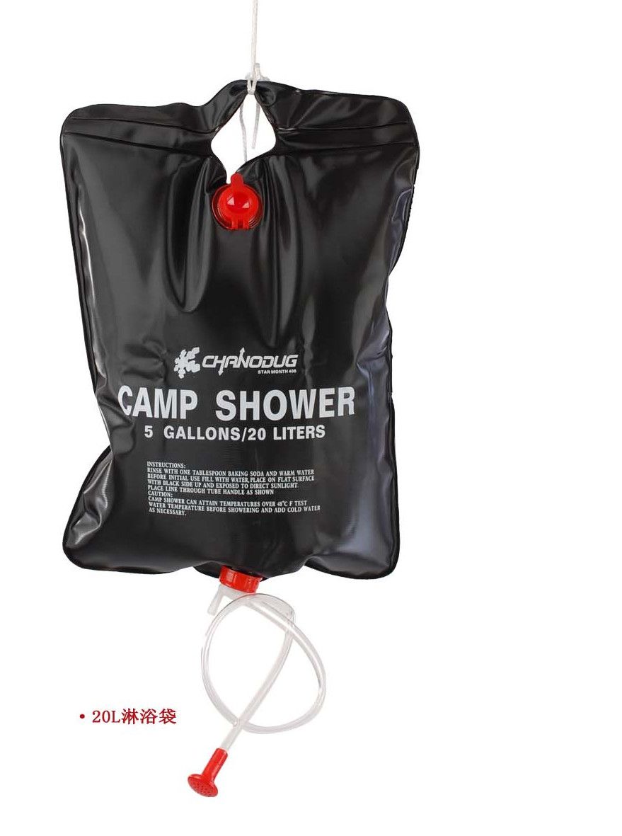 20L 5 gallon läger duschvatten väskor super soldusch camping dusch / sol badväska 100st