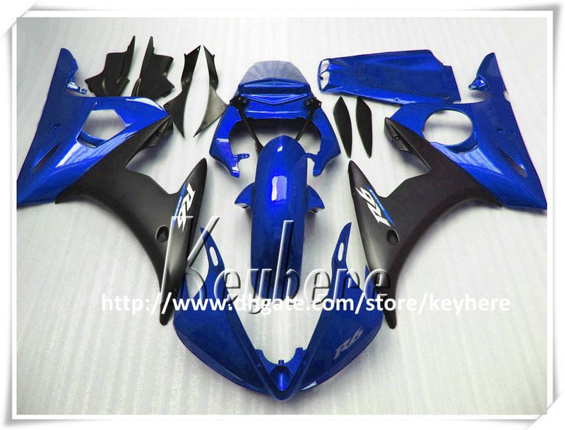 Livre 7 presentes kit de carenagem de plástico Personalizado para YAMAHA YZFR6 2005 YZF R6 YZF-R6 YZF600R 05 carenagens G9o venda quente azul preto corpo da motocicleta kit