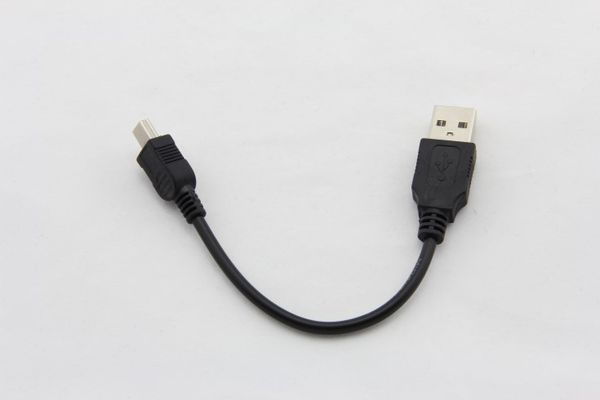 

15 см MIni USB 2.0 Кабель штекер A до Mini B 5-контактный кабель для передачи данных черный ц