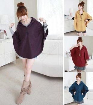 ladies hooded poncho