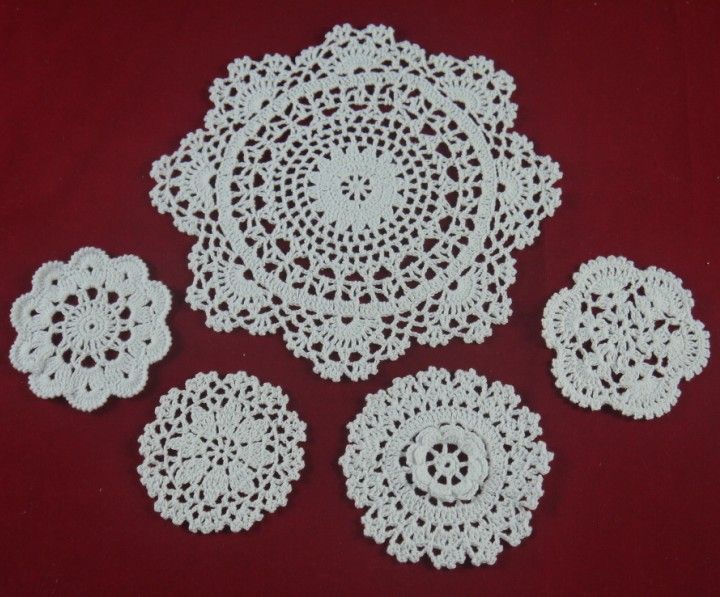 hand crochet doily 11 /"