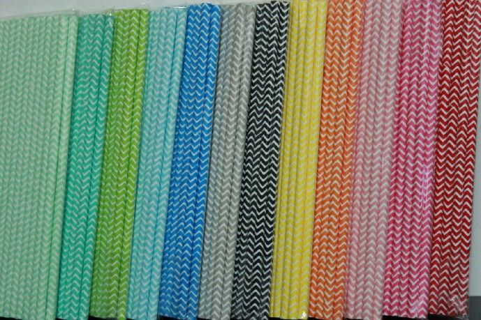 New Arrival 102 colors 1000pcs Mixed Chevron patterns Striped Polka Dot Stars Drinking Paper Straw Colorful paper straws for party favor