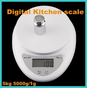 top popular freeshipping Brand new 5000g 1g 5kg Food Diet Postal Kitchen Digital Scale scales balance weight weighting LED electronic WH-B05 2023