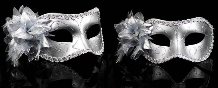 Lyx Kvinnor Sexiga Hallowmas Venetianska halvmask maskerad masker blomma fjäder mask dansfest Teater Prop Ball Bröllop Festlig Mask