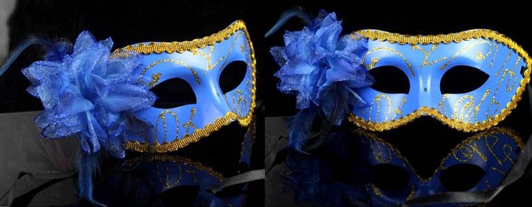 Luksusowe kobiety Sexy Hallowmas weneckie półmaski maski na maskaradę kwiat maska z piór potańcówka teatr Prop piłka świąteczna maska ślubna