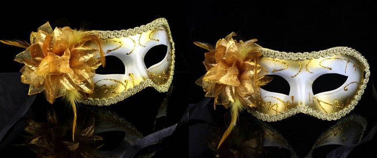 Novas mulheres Sexy Hallowmas traje veneziano meia máscara máscaras de máscaras máscaras de penas de flor festa de dança Teatro Prop Bola de Casamento Máscara Festiva