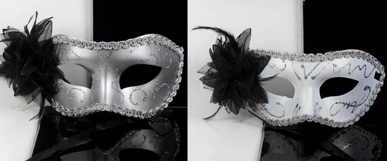 Novas mulheres Sexy Hallowmas traje veneziano meia máscara máscaras de máscaras máscaras de penas de flor festa de dança Teatro Prop Bola de Casamento Máscara Festiva