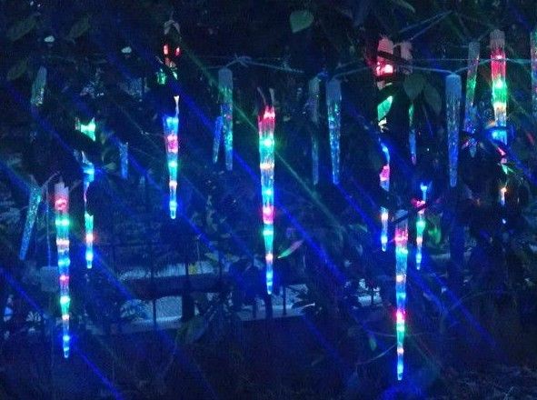 icicle christmas lights set of 35 led solar powered icicle icicle christmas lights set of 35 led solar powered icicle