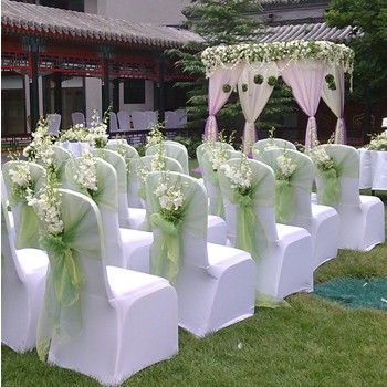  Happy Married Wedding Decorations Tulle Chair Flower Snow crystal yarn background gauze curtain stair armrest wedding celebration supplies