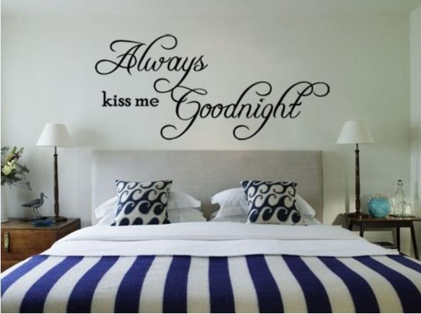 Always Kiss Me Goodnight Wall Art always kiss me goodnight removable vinyl wall art sticker diy 3d Always Kiss Me Goodnight Wall Art always kiss me goodnight removable vinyl wall art sticker diy 3d