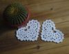 Groothandel 100% katoen handgemaakt vormige hart haak doily kant cup mat vaas mat, coaster 10cm tafel mat aanpassen 20pcs / lot