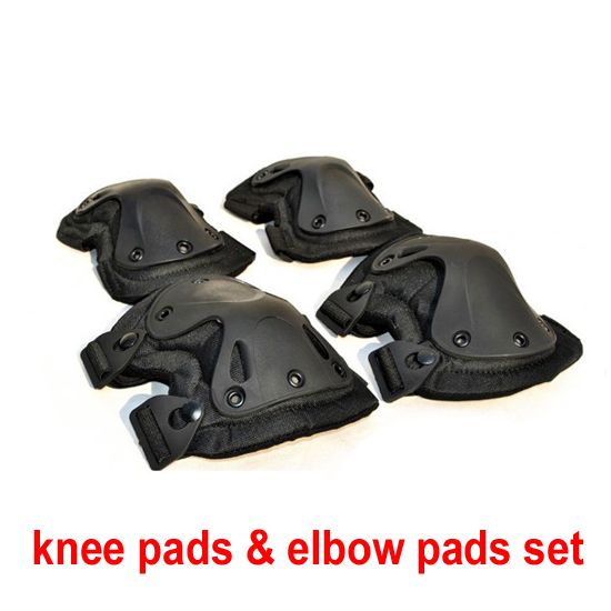 Tactical Protection Knee Pads And Elbow Pads Set Black From