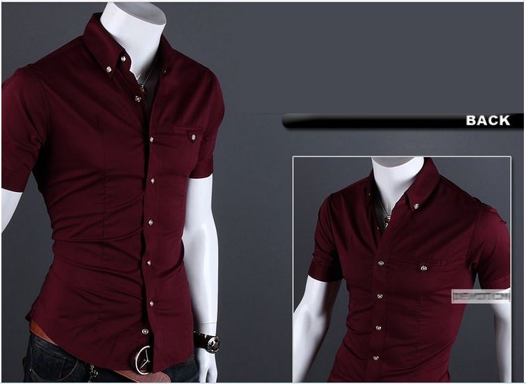 camisas vinotinto para hombre