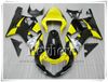 طقم هدايا مجانية من 7 هدايا لسوزوكي GSXR600 01 02 03 GSX R600 R750 2001 2002 2003 fairings GSXR 600 750 K1 r9d أصفر أسود فضي هيكل