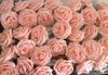 PINK Color 100pcs Dia7cm Artificial Single Stem PE Foam Half Open Rose Wedding Christmas Bridal Flower4721417