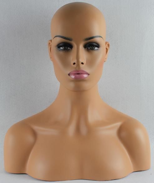 Female Fiberglass Mannequin Head For Wig And Hat Display