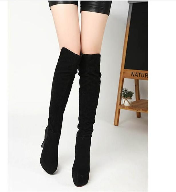 long elastic boots