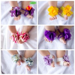 -20 Paare Kleinkind Baby Barfuß Socken Sandalen Schuhe Kinder Rose Fuß Ornamente Infant Blumendruck Socken