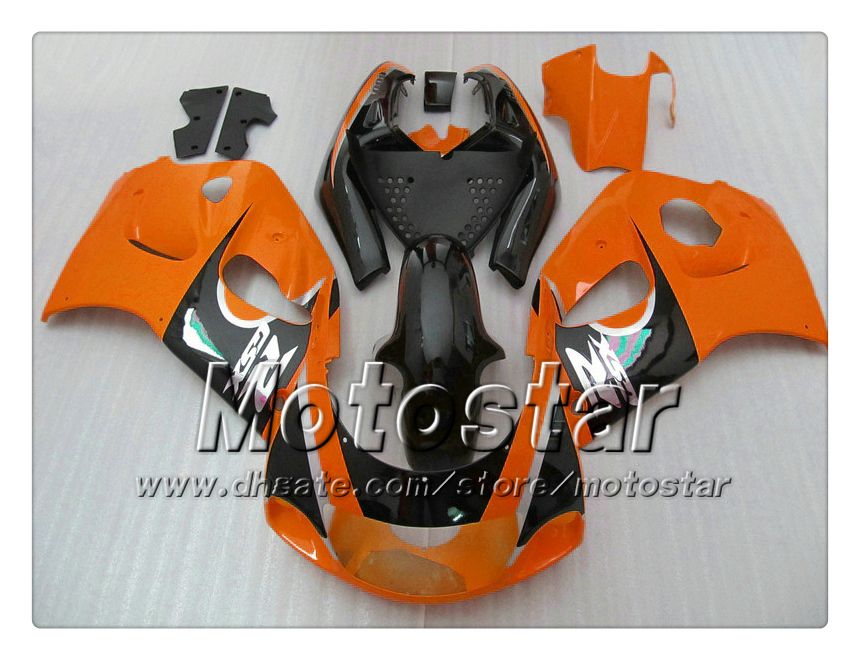 Carenados de motocicleta para 1996 1997 1998 1999 2000 suzuki GSXR600 GSXR750 GSXR 600 750 96 97 98 99 carenado brillante negro naranja rojo