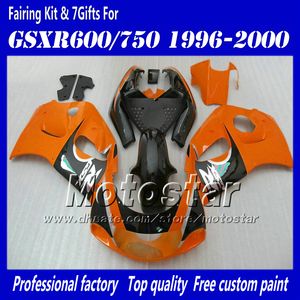 Motocycle Fairings لعام 1996 1997 1998 1999 2000 سوزوكي GSXR600 GSXR750 GSXR 600 750 96 97 98 99 لامعة أسود برتقالي أحمر هدية