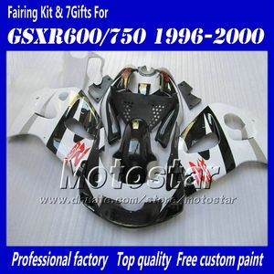 Motocycle fairings for 1996 1997 1998 1999 2000 suzuki GSXR600 GSXR750 GSXR 600 750 96 97 98 99 00 glossy black white fairing