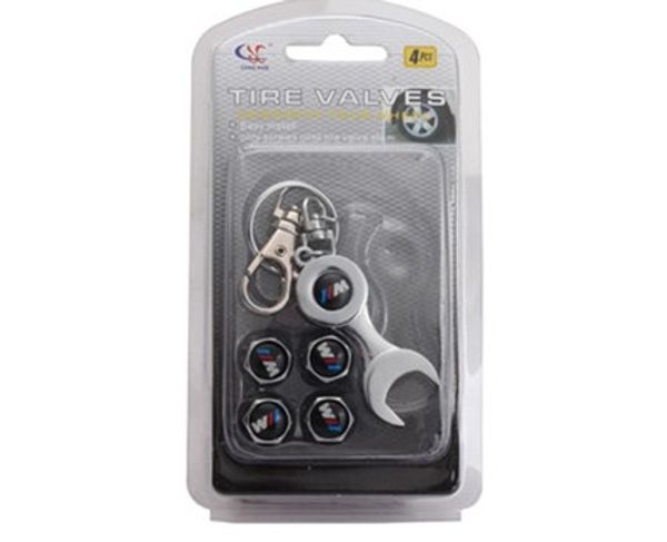 

Factory ale anti theft locking car tire tyre valve wheel air du t cap cap car badge emblem with panner wrench retail box mix logo 500pc