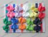 50PCs Boutique DIY Grosgrain Ribbon Bowknot Lace Bow Stripe limmade till Iridescent Headband Shimmery Soft Stretchy Elastic Hair Head 20color