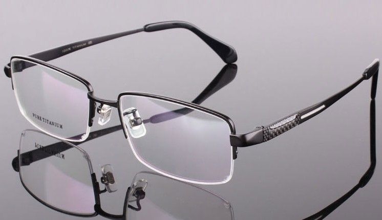 Big Face Fat Mens Titanium Eyeglass Frames Black Or Silver Or Gold ...