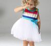 Vestidos do arco-íris meninas, meninas tutu vestidos, bebê Stripe bowknot vestidos atacado, 4 pçs / lote mix em tamanho grande frete grátis