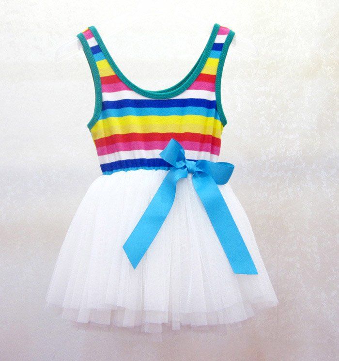 girls rainbow dresses,girls tutu dresses,baby Stripe bowknot dresses wholesale,mix full size 