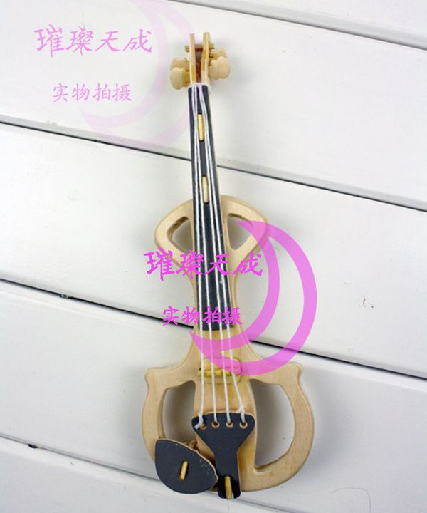 Violin 3D Puzzle Wooden Jigsaw DIY Musical Instruments Model Woodcraft Construction Kit Kids