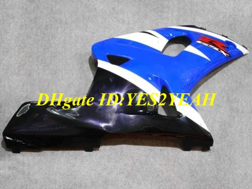 SUZUKI GSXR600 용 페어링 바디 키트 750 01 02 03 GSXR 600 GSXR750 K1 2001 2002 2003 화이트 블루 페어링 BODYWORK + 선물