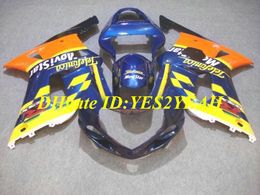Motorcycle Fairing kit for SUZUKI GSXR600 750 K1 01 02 03 GSXR600 GSXR750 2001 2002 2003 ABS Yellow orange blue Fairings set+Gifts SM19