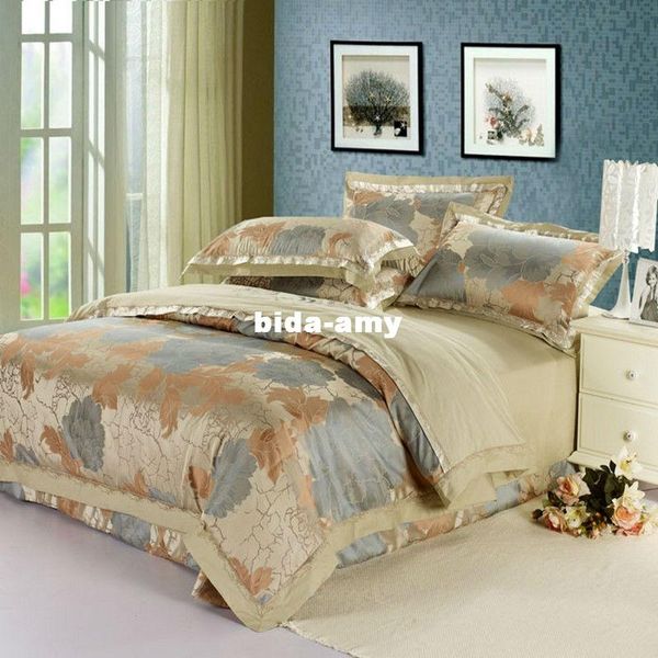 Noble Jacquard Satin Bedding Set Silk Comforter Set Duvet Cover