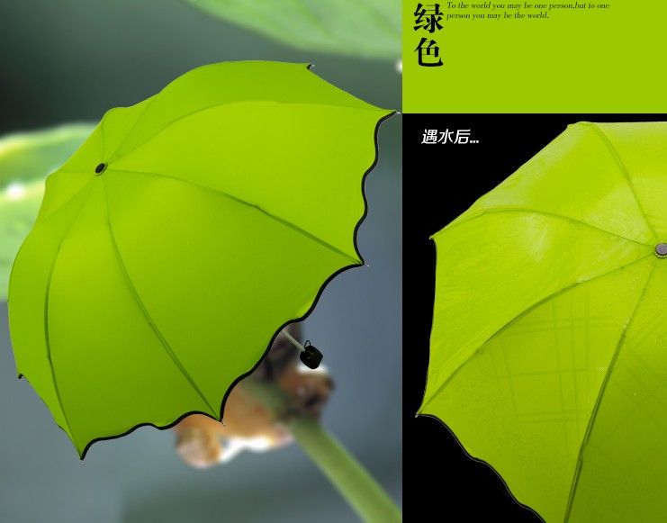 Solid Colours 3 Folding Umbrella Women039s Romantic Water Proof Umbrellas for Sun or Rain Available8598883