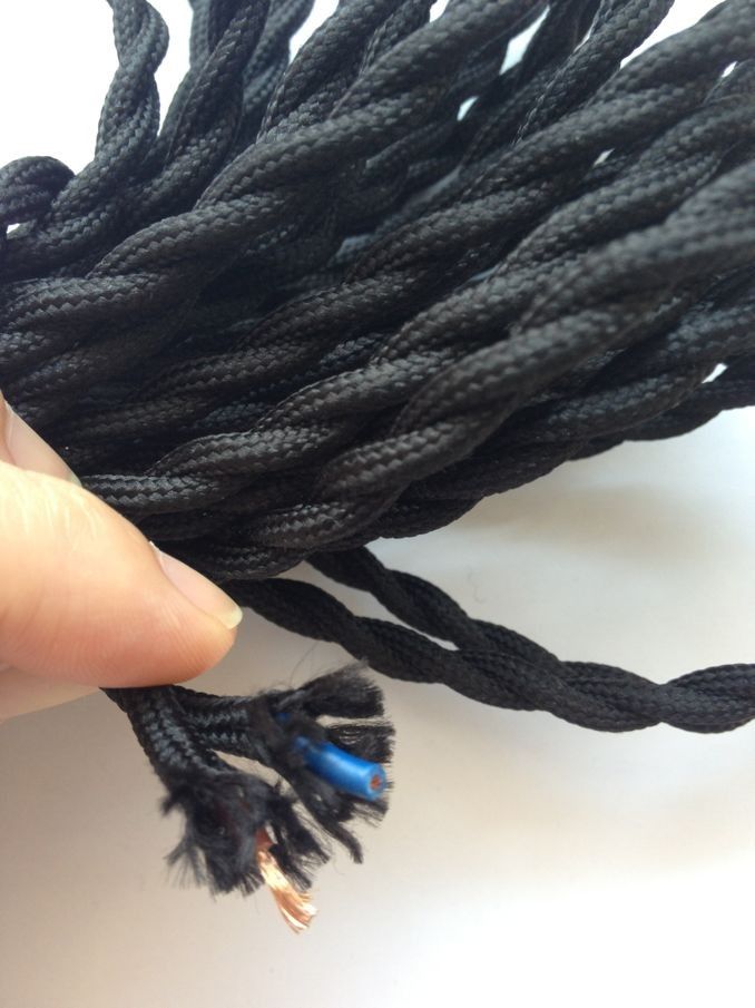 0.75MM2 Vintage Double Knitted Cloth Electrical Wire Copper Conductor