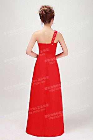 Wonderful Fashion Elegant One shoulder Crystal Sweeaheart sequin beaded Ruffle floor length evening party gown prom dress