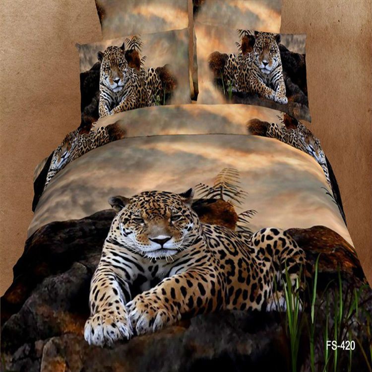 FS 420 TIGER Animal Bedding Set 3d Oil Printing Bedclothes Luxury Bed