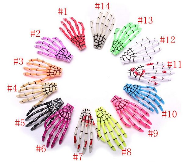 

не пары мода скелет когти череп рука заколка hiarpins панк ужас шпилька конфеты цвет заколки для волос девушки wx, Golden;silver