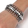 Free ship! 107g Huge & Heavy casting 35mm Stainless Steel cool Men's jewelry retro punk biker centipede link bracelet bangle FOR father