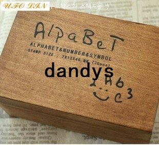 Free Shipping/30 pcs/set Creative uppercase lowercase wooden stamp set / gift wooden box /