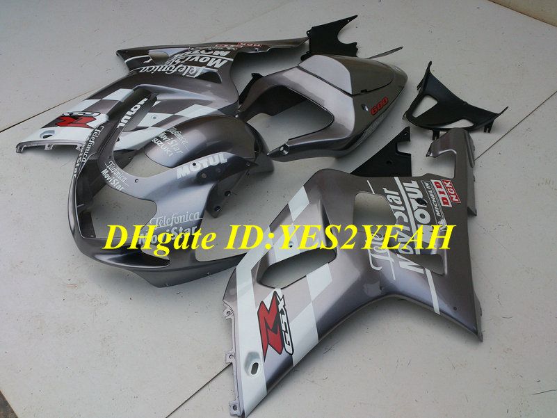 Fairing kit for SUZUKI GSXR600 750 2001 2002 2003 GSXR 600 GSXR750 K1 01 02 03 GSXR 750 black silver Fairings bodywork SY23