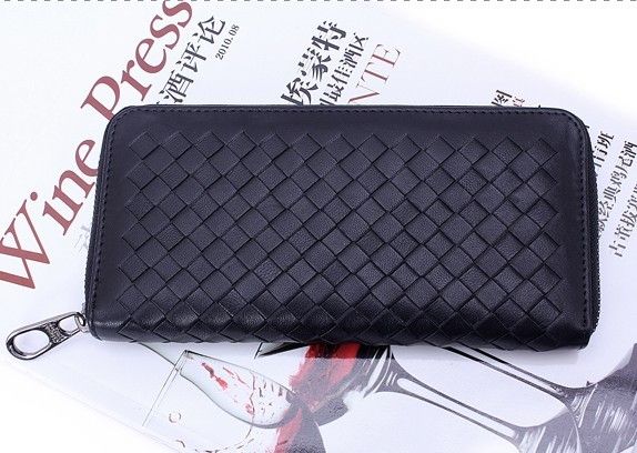 

Wholesale Fashion Men's walletl Sheepskin Leather Nappa Zip Around Wallet Hand Bag First Class Genuine Leather Long Wallet Good Card Purse, Purple