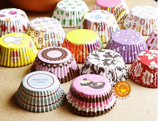 Bröllop favoris baby shower födelsedagsfest papper bakning koppar cupcake liners muffin fall