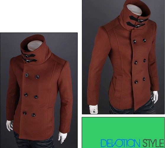 2013 Hot Sale Fashion Mens Coats Double Breasted Wool Coat Mens Coat ...
