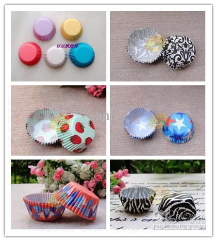 Articles de fête Assortiment de 10 motifs de décoration de gâteaux étuis à cupcakes doublures de cuisson Taille moyenne