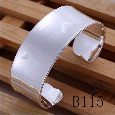 high quality plated 925 sterling silver bangles fashion classic jewelry for women Christmas gift 