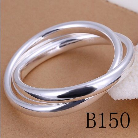 high quality plated 925 sterling silver bangles fashion classic jewelry for women Christmas gift 