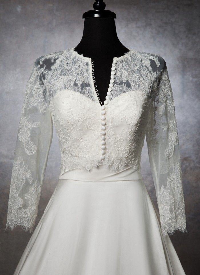 New Arrival!!2013 Long Sleeve Beaded Jacket 3/4 Long Sleeve For Beauty Bridal Dress